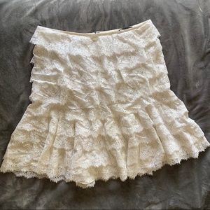 David Meister Tiered Lace Skirt